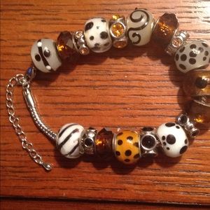 animal print bracelet tribal beads.